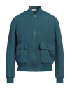 Boglioli Man Jacket Deep Teal Size 38 Linen In Green