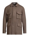 Boglioli Man Jacket Khaki Size 38 Virgin Wool, Polyester In Brown