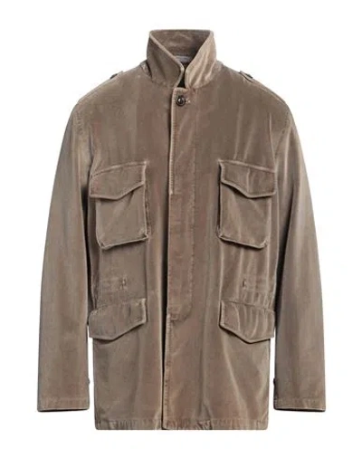 Boglioli Man Jacket Khaki Size 44 Cotton In Brown