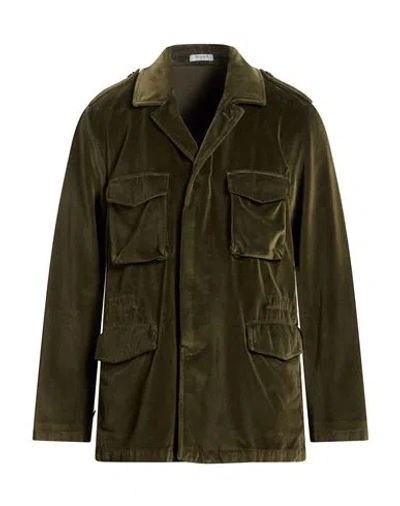 Boglioli Man Jacket Military Green Size 44 Cotton