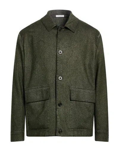 Boglioli Man Jacket Military Green Size 44 Virgin Wool, Polyamide