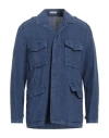 Boglioli Man Jacket Navy Blue Size 38 Linen In Navy Blue