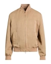 Boglioli Baseball-collar Bomber Jacket In Nude