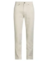 Boglioli Man Jeans Ivory Size 32 Cotton In White