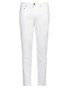 Boglioli Man Jeans White Size 34 Cotton, Elastane In White