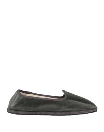 Boglioli Man Loafers Military Green Size 9 Textile Fibers