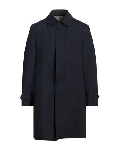 Boglioli Man Overcoat & Trench Coat Midnight Blue Size 38 Linen