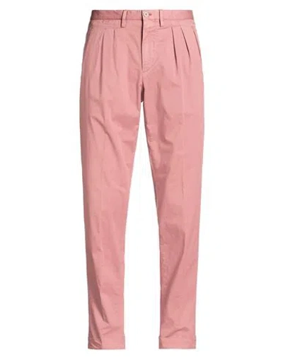 Boglioli Man Pants Antique Rose Size 32 Cotton, Elastane In Pink