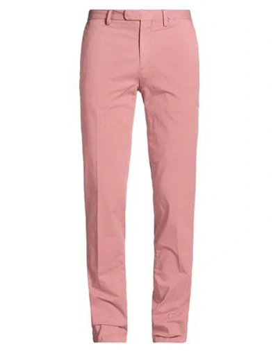 Boglioli Man Pants Antique Rose Size 38 Cotton, Elastane In Pink