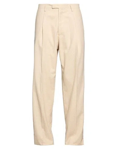 Boglioli Man Pants Beige Size 34 Wool, Polyester, Elastane In Sand