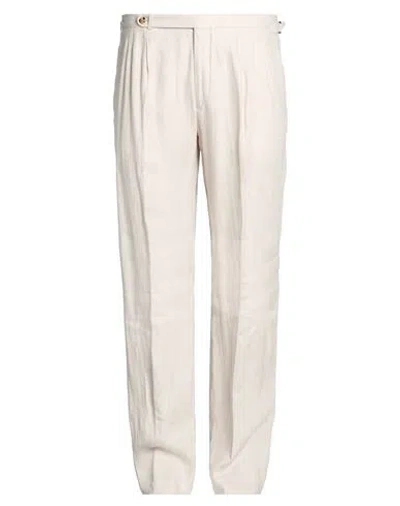 Boglioli Man Pants Beige Size 36 Linen