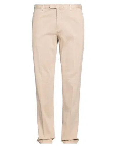 Boglioli Man Pants Beige Size 38 Cotton, Elastane In Gold