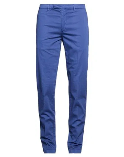 Boglioli Man Pants Blue Size 32 Cotton, Elastane