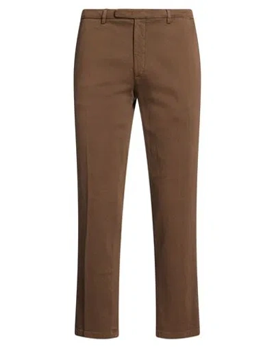 Boglioli Man Pants Brown Size 32 Cotton, Elastane