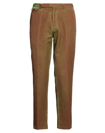 Boglioli Man Pants Brown Size 34 Cotton, Linen