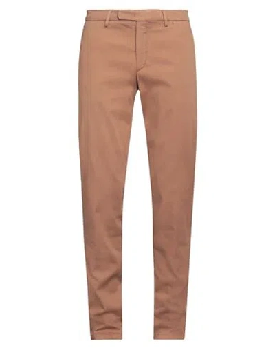 Boglioli Man Pants Camel Size 38 Cotton, Polyamide In Beige