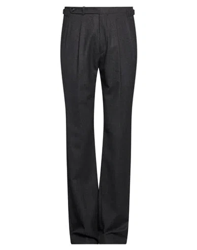 Boglioli Man Pants Charcoal Size 30 Virgin Wool In Black