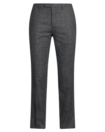 Boglioli Man Pants Charcoal Size 34 Virgin Wool, Polyamide, Silk, Polyester, Elastane In Gray