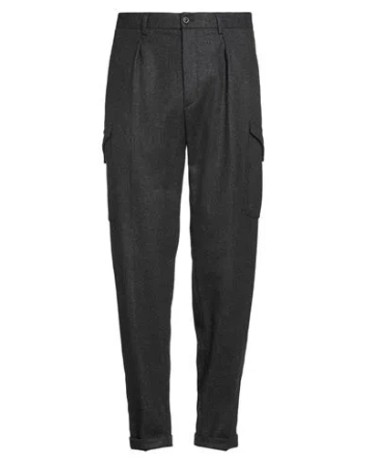 Boglioli Man Pants Charcoal Size 36 Virgin Wool, Polyamide, Acrylic, Cashmere In Gray