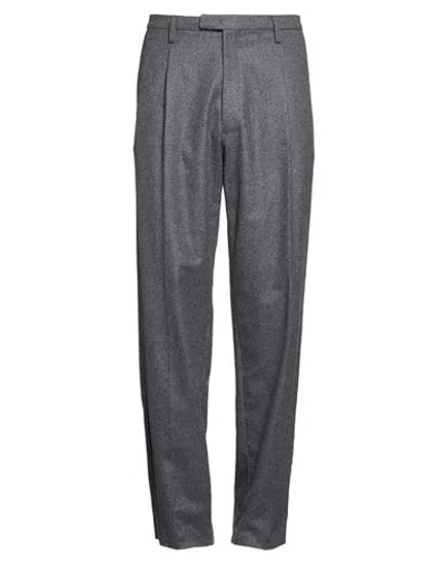 Boglioli Man Pants Charcoal Size 36 Wool, Polyester, Elastane In Gray