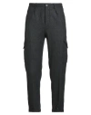 Boglioli Man Pants Charcoal Size 38 Virgin Wool, Polyamide, Acrylic, Cashmere, Textile Fibers In Black