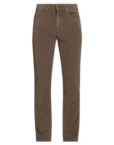 Boglioli Man Pants Chocolate Brown Size 34 Cotton, Viscose, Elastane
