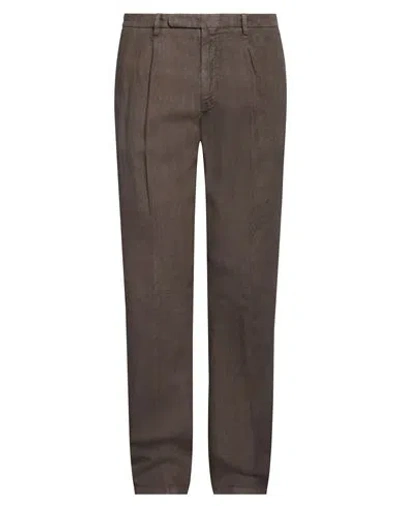 Boglioli Man Pants Dark Brown Size 38 Linen