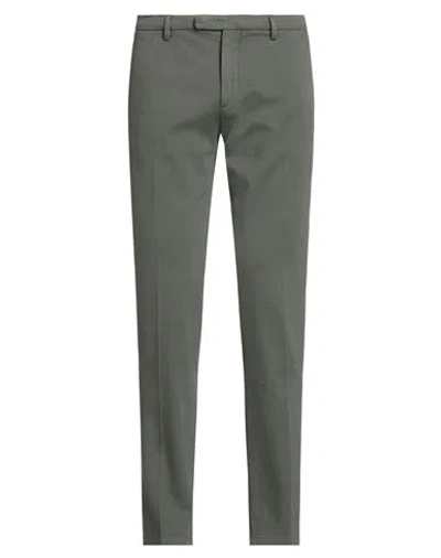 Boglioli Man Pants Dark Green Size 36 Cotton, Elastane