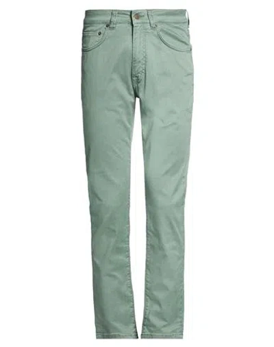 Boglioli Man Pants Green Size 30 Cotton, Silk, Elastane