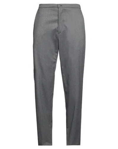 Boglioli Man Pants Grey Size 36 Polyester, Virgin Wool, Viscose In Gray