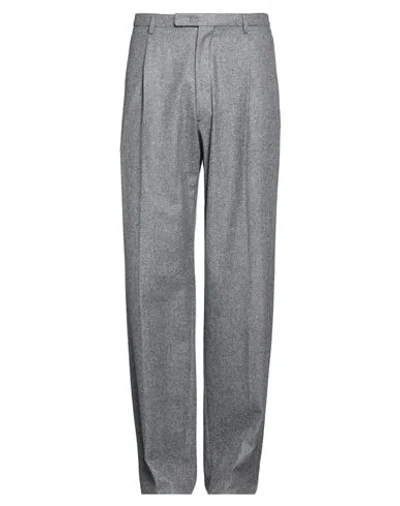 Boglioli Man Pants Grey Size 40 Virgin Wool In Gray