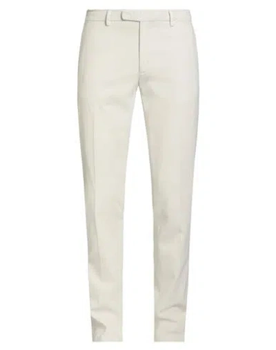 Boglioli Man Pants Ivory Size 34 Cotton, Elastane In White