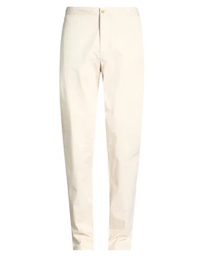 Boglioli Man Pants Ivory Size 36 Cotton, Elastane In White