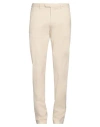 Boglioli Man Pants Ivory Size 36 Cotton, Elastane In White
