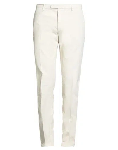 Boglioli Man Pants Ivory Size 36 Cotton, Modal, Elastane In White