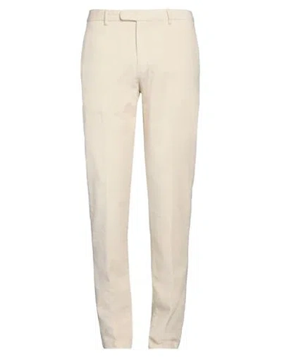 Boglioli Man Pants Ivory Size 38 Cotton, Modal, Elastane In White