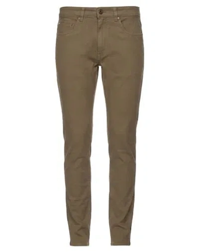 Boglioli Man Pants Khaki Size 32 Cotton, Elastane In Brown