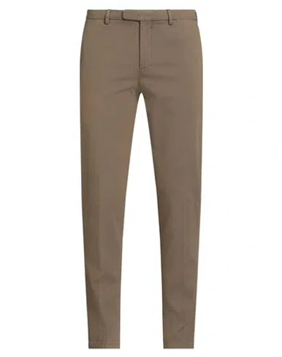 Boglioli Man Pants Khaki Size 36 Cotton, Elastane In Sand