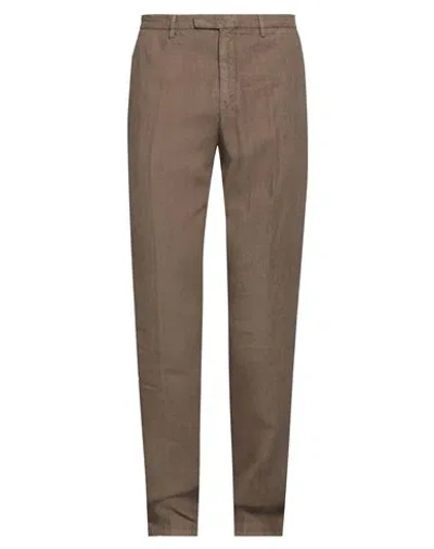 Boglioli Man Pants Khaki Size 36 Linen In Neutral