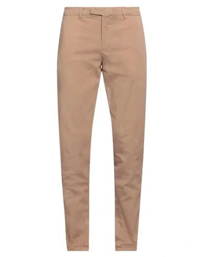 Boglioli Man Pants Khaki Size 36 Cotton, Elastane In Beige