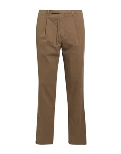 Boglioli Man Pants Khaki Size 38 Cotton, Elastane In Sand