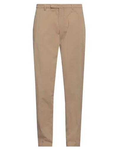 Boglioli Man Pants Khaki Size 40 Cotton, Elastane In Beige