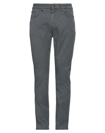 Boglioli Man Pants Lead Size 30 Cotton, Silk, Elastane In Grey