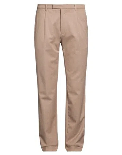 Boglioli Man Pants Light Brown Size 32 Polyester, Virgin Wool, Viscose, Elastane In Beige