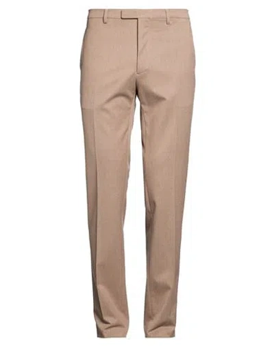 Boglioli Man Pants Light Brown Size 34 Polyester, Virgin Wool, Viscose, Elastane In Beige