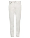 Boglioli Man Pants Light Grey Size 29 Cotton, Silk, Elastane