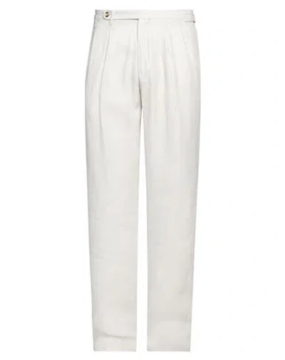 Boglioli Man Pants Light Grey Size 36 Linen