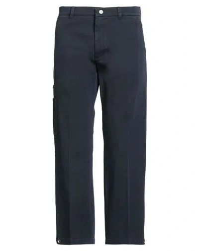 Boglioli Man Pants Midnight Blue Size 34 Cotton, Elastane
