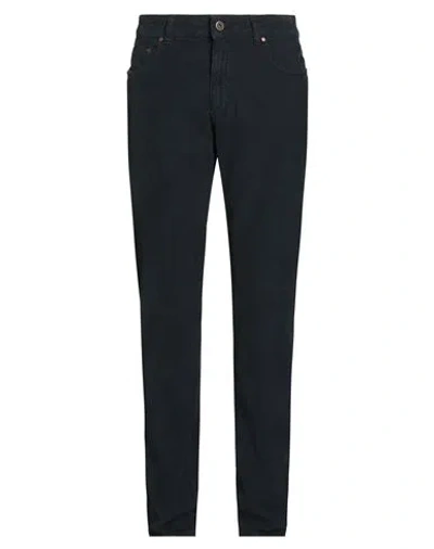 Boglioli Man Pants Midnight Blue Size 34 Cotton, Viscose, Elastane
