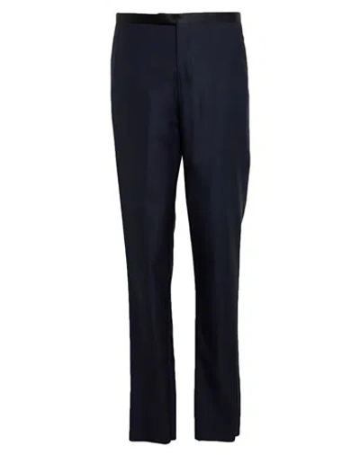 Boglioli Man Pants Midnight Blue Size 34 Virgin Wool, Elastane In Black